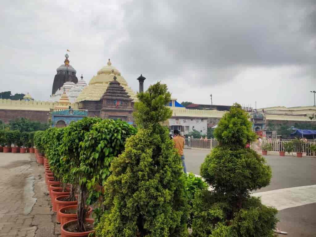 Shree Jagannath Temple behind the plant