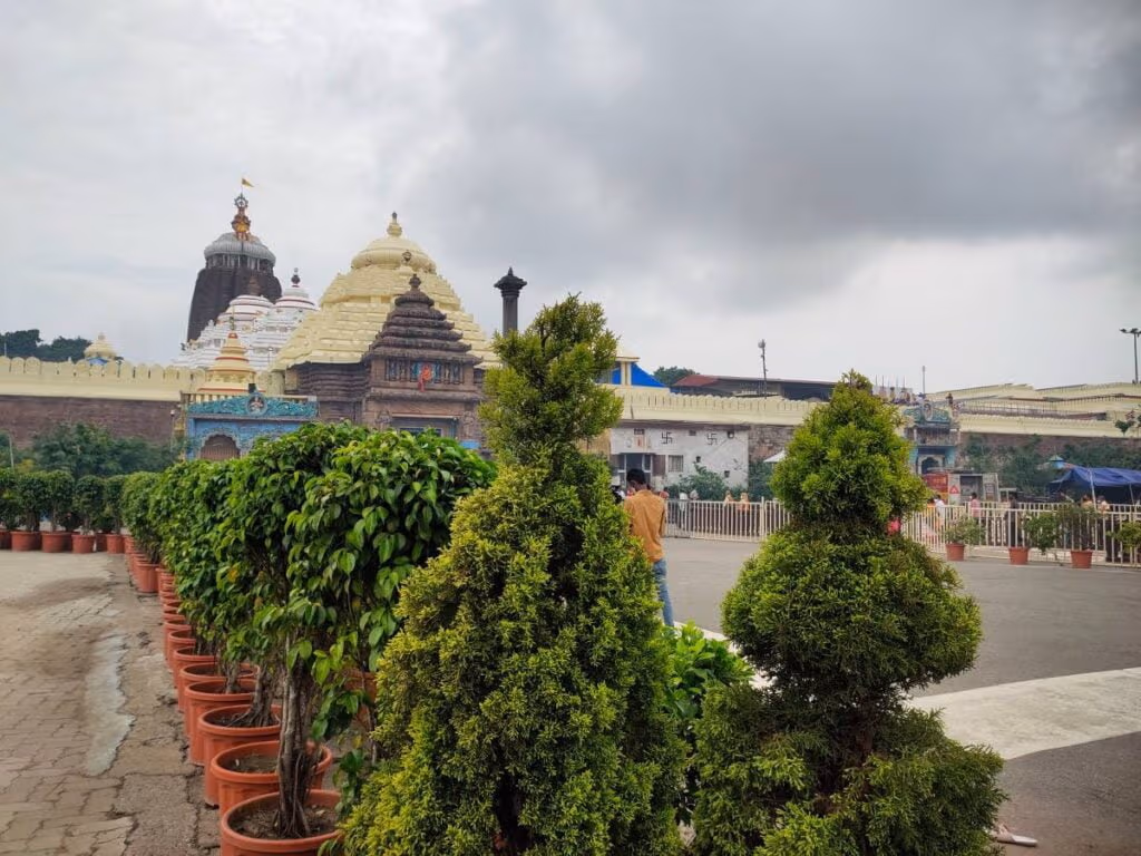 Shree Jagannath Temple behind the plant